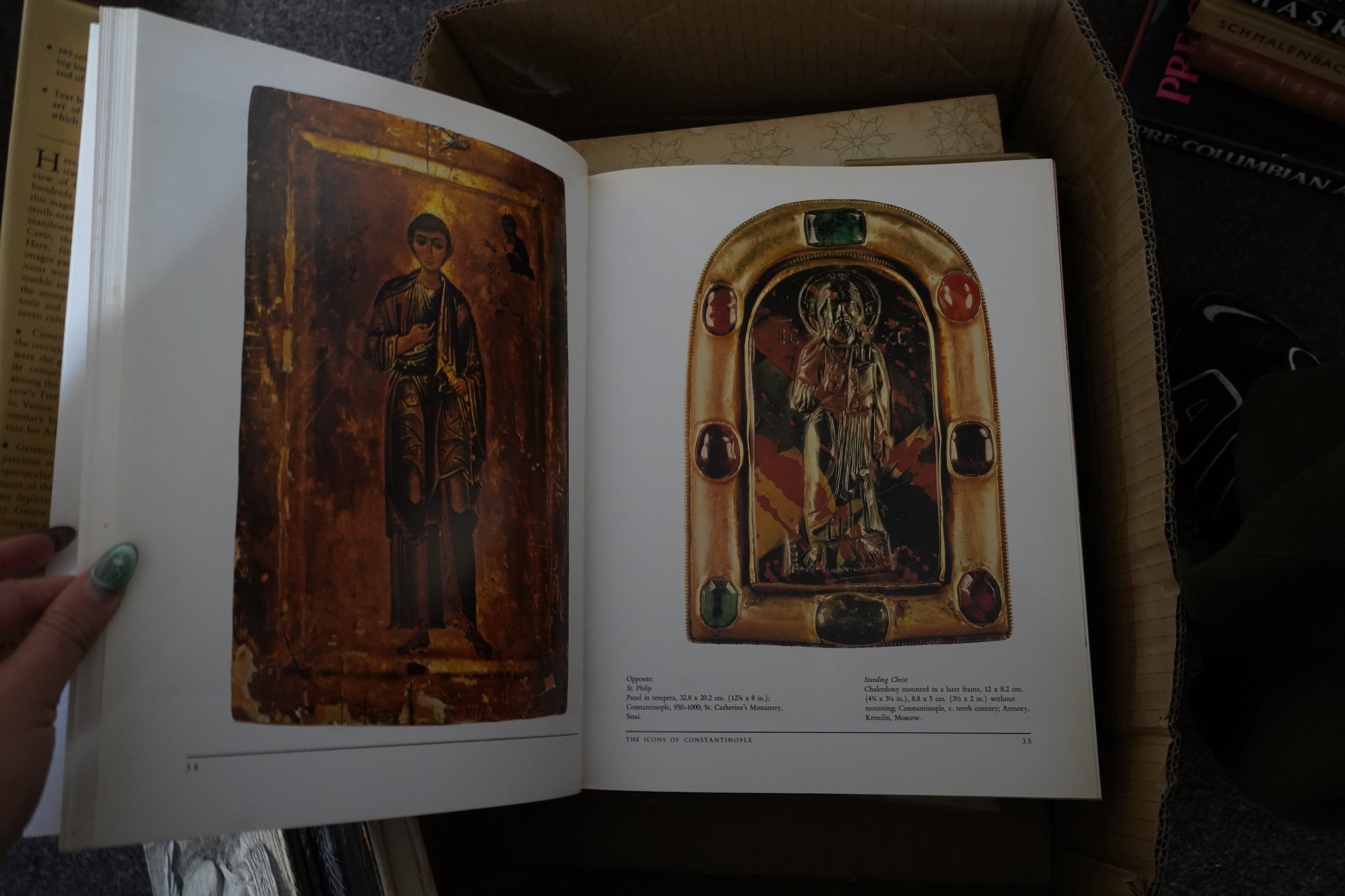 Weitzmann, Kurt & Alibegasvili, G. and others - The Icon. illus. throughout (much in colour); publisher's cloth and d/wrapper, thick folio. 1982; Sullivan, Sir Edward - The Book of Kells ... 24 coloured plates (mounted)
